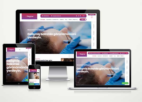 Saç Ekim ve Estetik Web Paketi Regrow